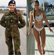 Tempting black girl posing